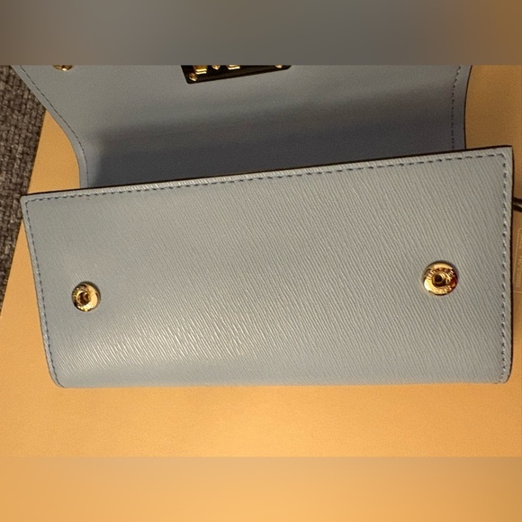 Like New Michael Kors Leather Blue pale Wallet - Picture 9 of 16